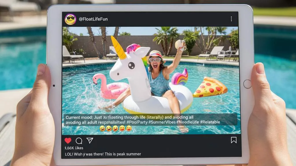 Caption IG Berenang yang Lucu dan Menghibur (c) Ilustrasi AI