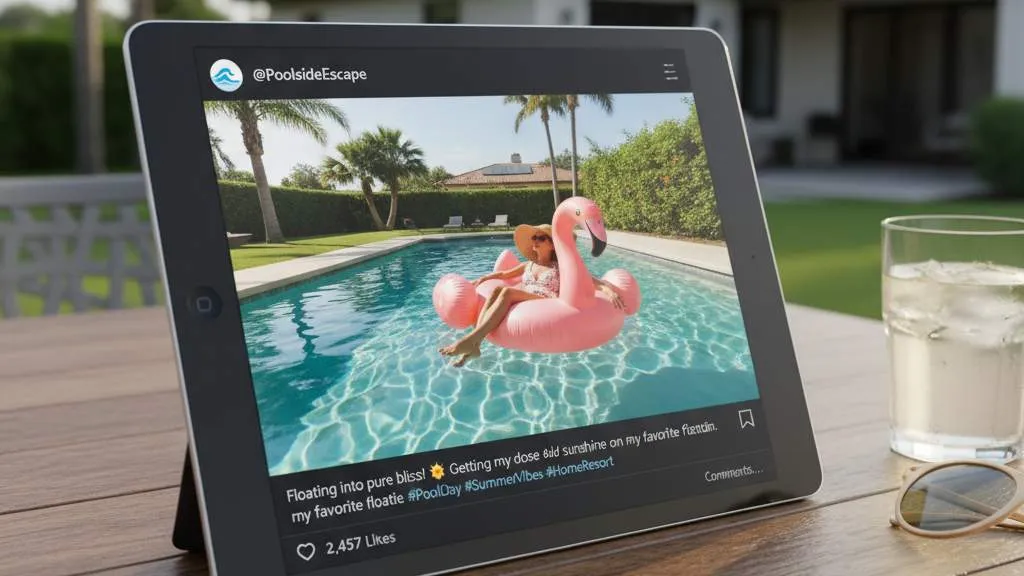 Caption IG Berenang Aesthetic dan Puitis (c) Ilustrasi AI