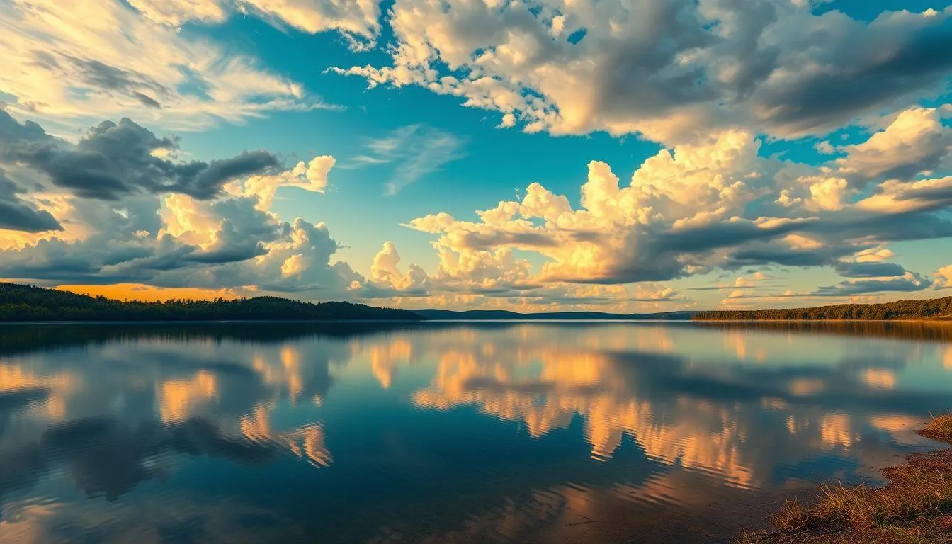 Caption Danau Aesthetic dan Romantis (c) Ilustrasi AI