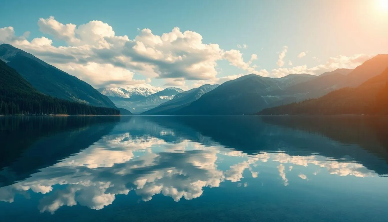 Tips Membuat Caption IG Tentang Danau yang Menarik (c) Ilustrasi AI