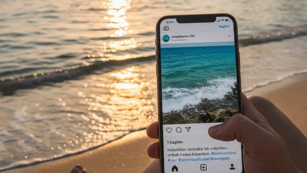 Caption IG Tentang Laut yang Filosofis dan Bermakna (c) Ilustrasi AI