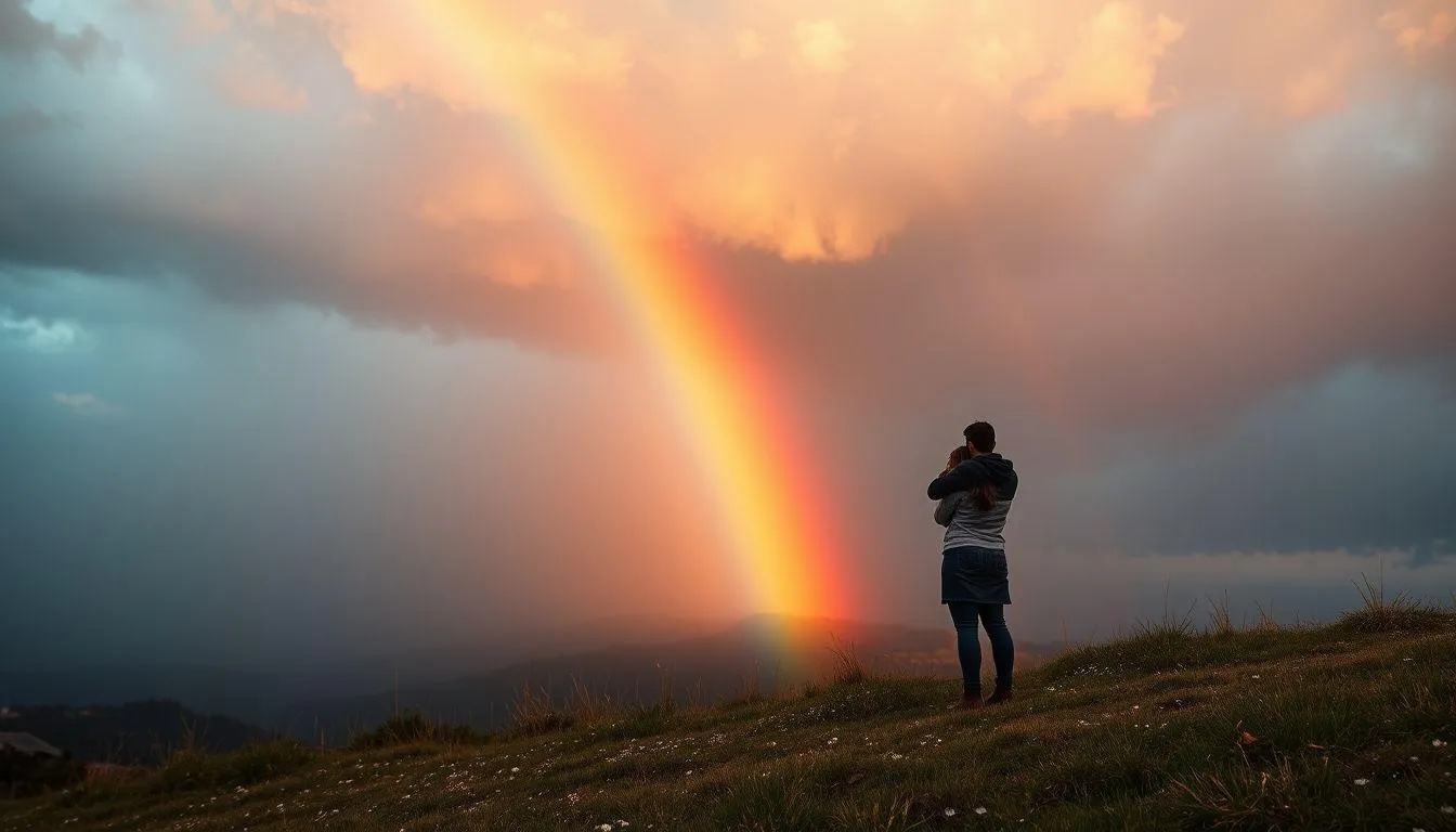 Caption Pelangi Romantis dan Estetik (c) Ilustrasi AI