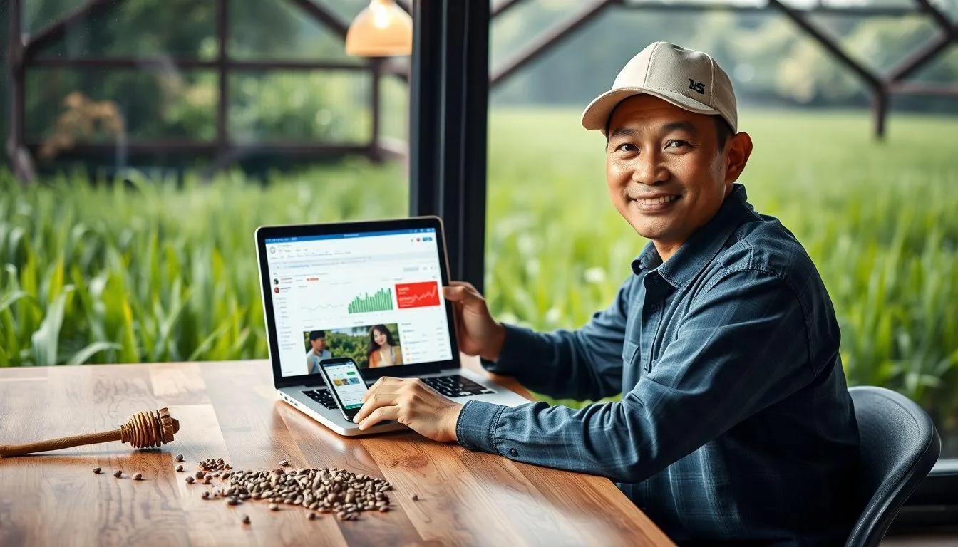 Strategi Hashtag untuk Caption IG Tentang Pertanian (c) Ilustrasi AI