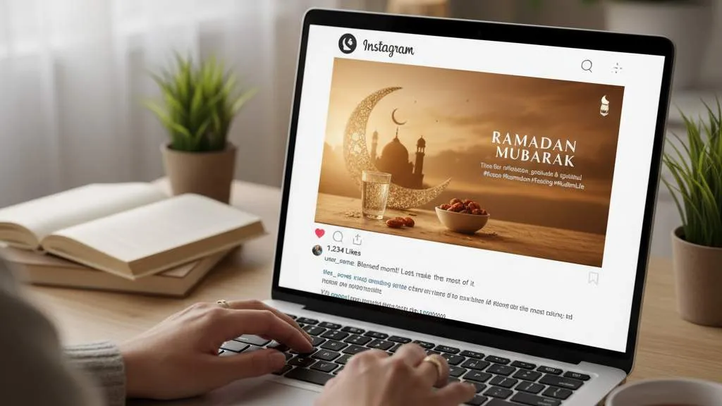 Tips Membuat Caption IG Tentang Puasa yang Menarik (c) Ilustrasi AI