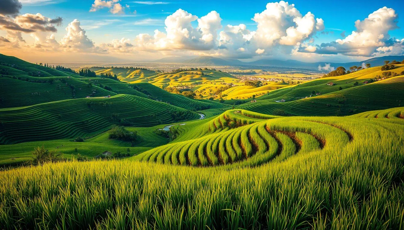 Pengertian dan Makna Caption IG Tentang Sawah (c) Ilustrasi AI