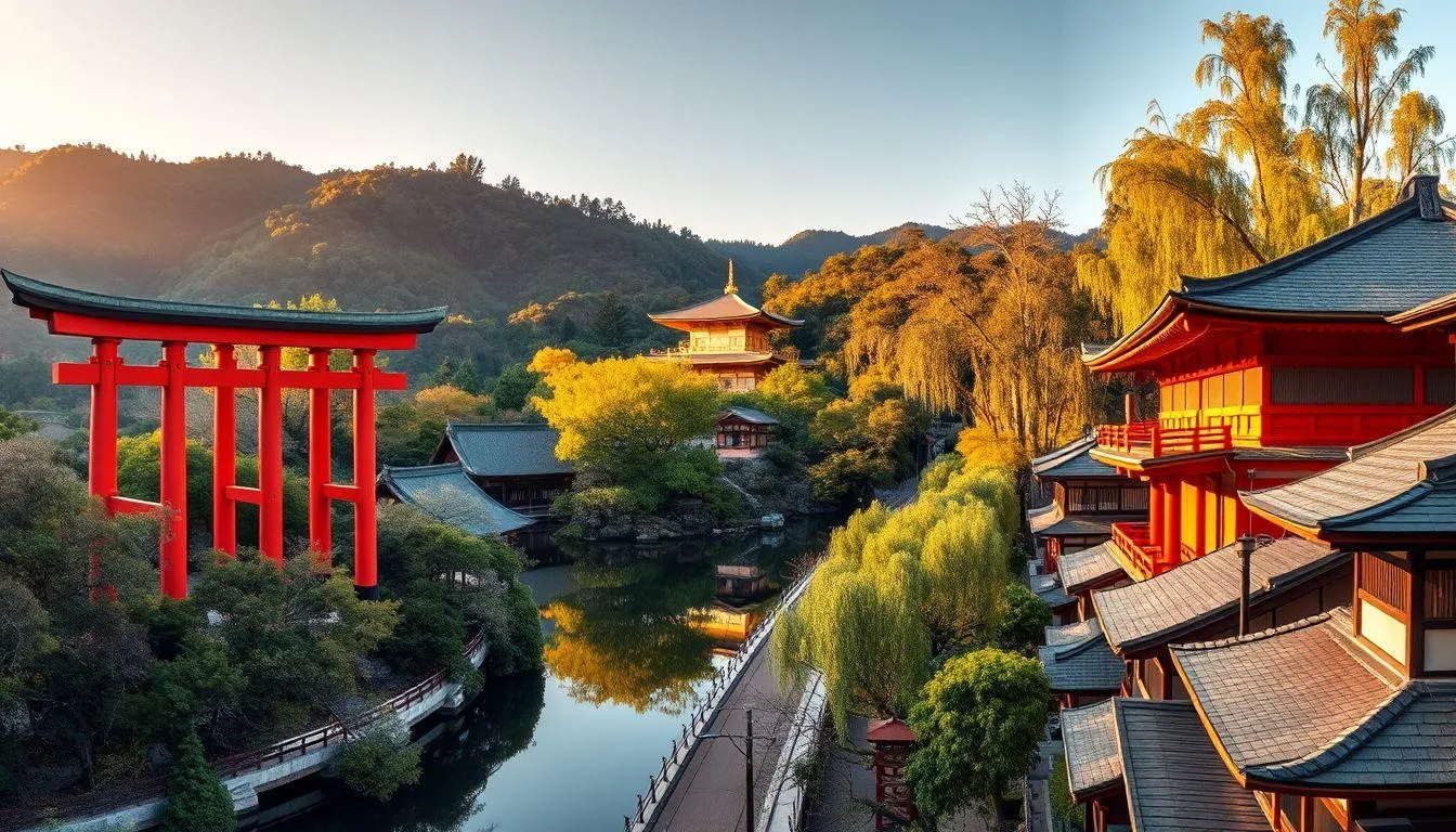 Caption Berdasarkan Lokasi Populer di Kyoto (c) Ilustrasi AI