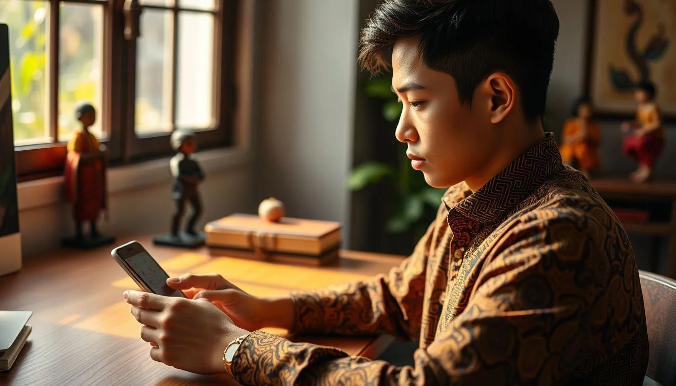 Penggunaan Caption Jawa di Era Digital (c) Ilustrasi AI