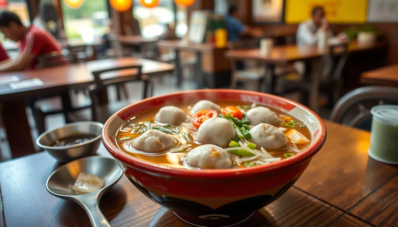 Kumpulan Caption Bakso Lucu untuk Media Sosial (c) Ilustrasi AI