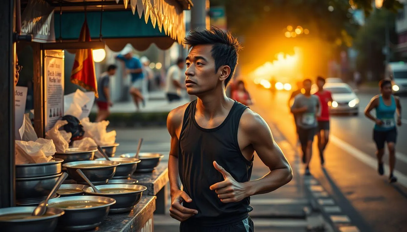 Jenis-Jenis Caption Lari Lucu Berdasarkan Tema (c) Ilustrasi AI