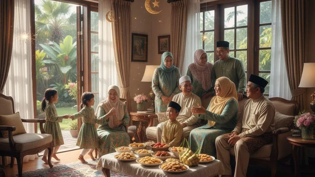 Caption Lebaran 2025 Bernuansa Islami (c) Ilustrasi AI