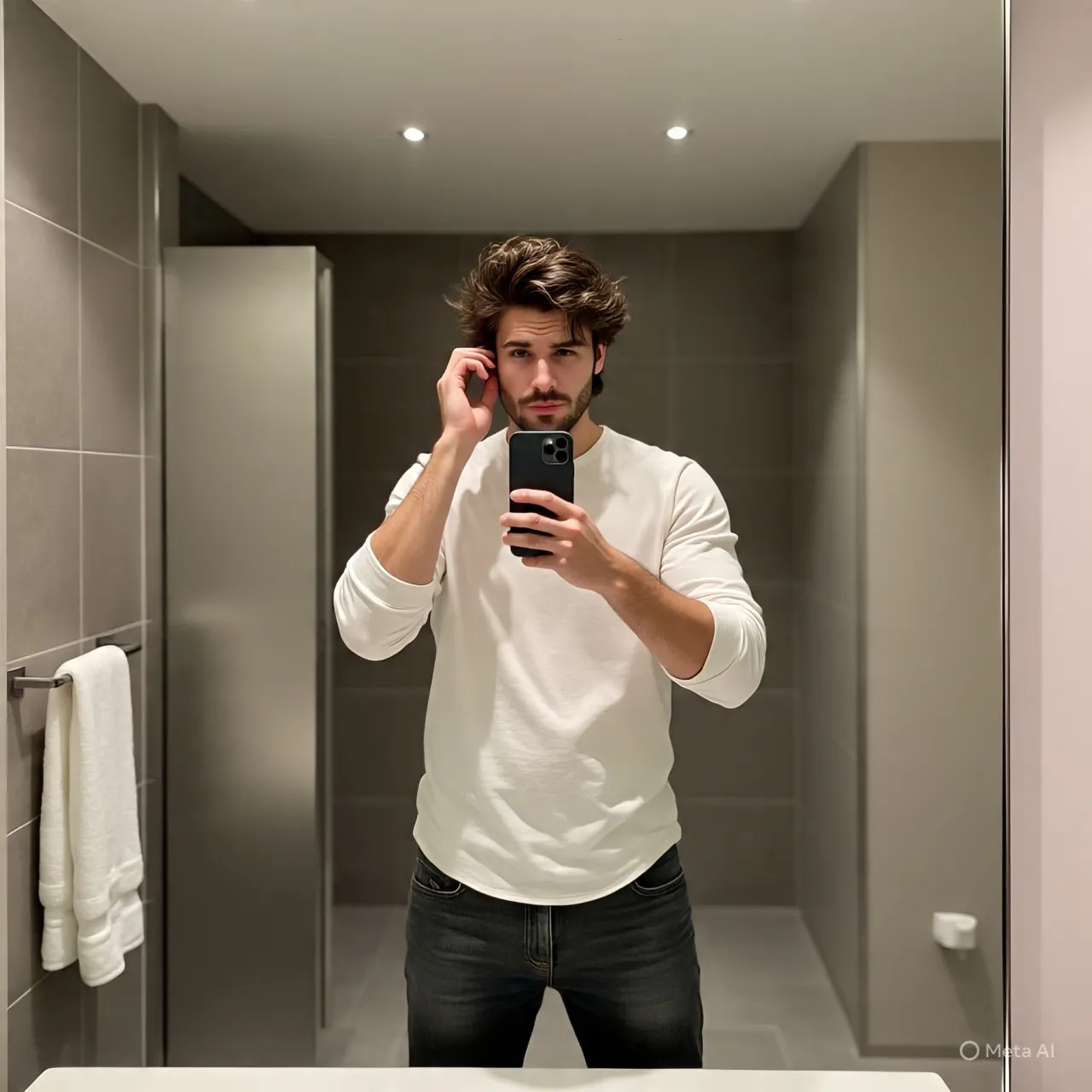Jenis-jenis Caption Lucu untuk Mirror Selfie (c) Ilustrasi AI