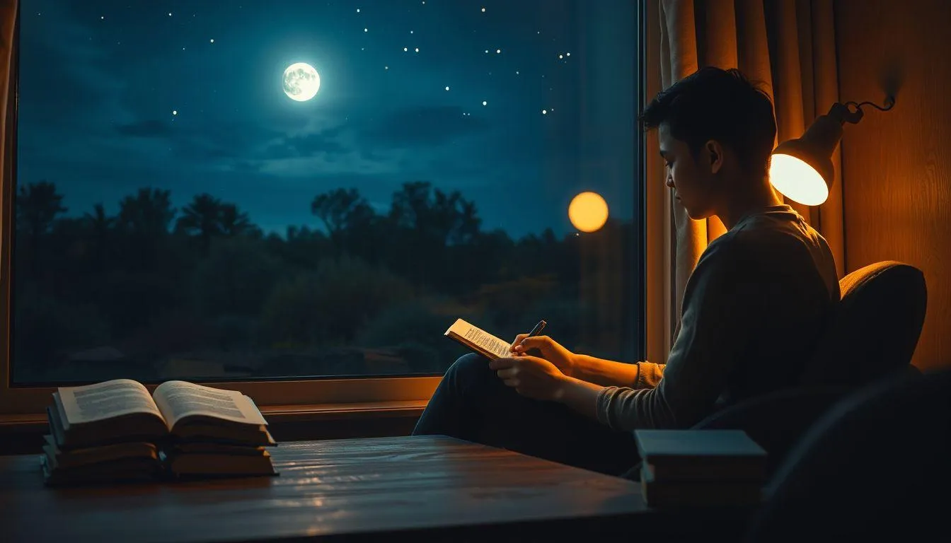 Cara Membuat Caption Malam Bijak yang Menyentuh Hati (c) Ilustrasi AI