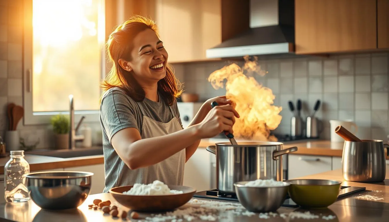 Pengertian dan Makna Caption Masakan Sendiri Lucu (c) Ilustrasi AI