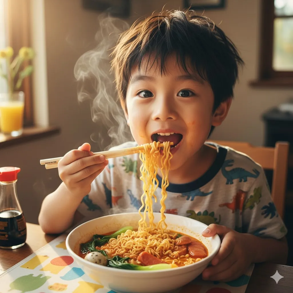 Pengertian dan Makna Caption Mie Instan (c) Ilustrasi AI