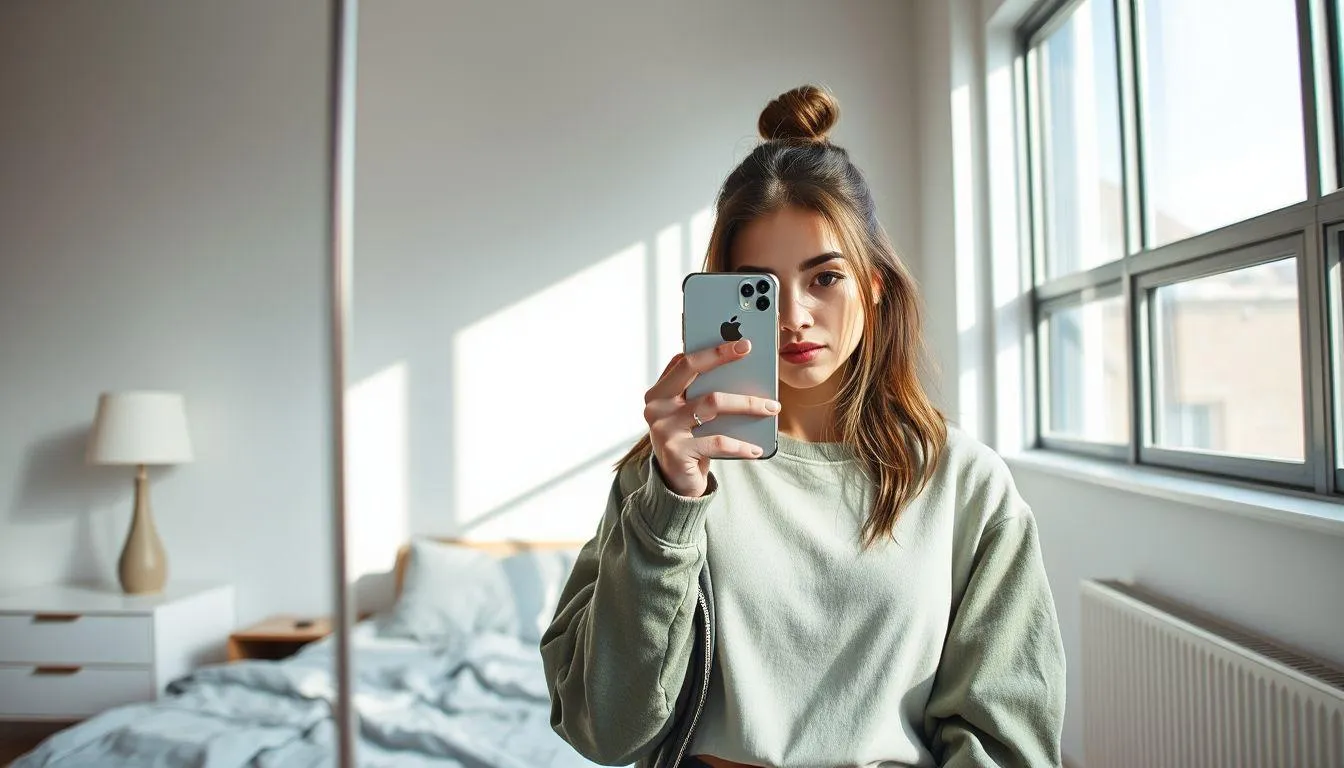 Ide Pose Mirror Selfie yang Aesthetic