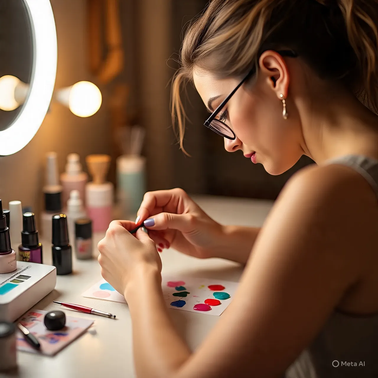 Jenis-Jenis Caption Nail Art Berdasarkan Tujuan (c) Ilustrasi AI