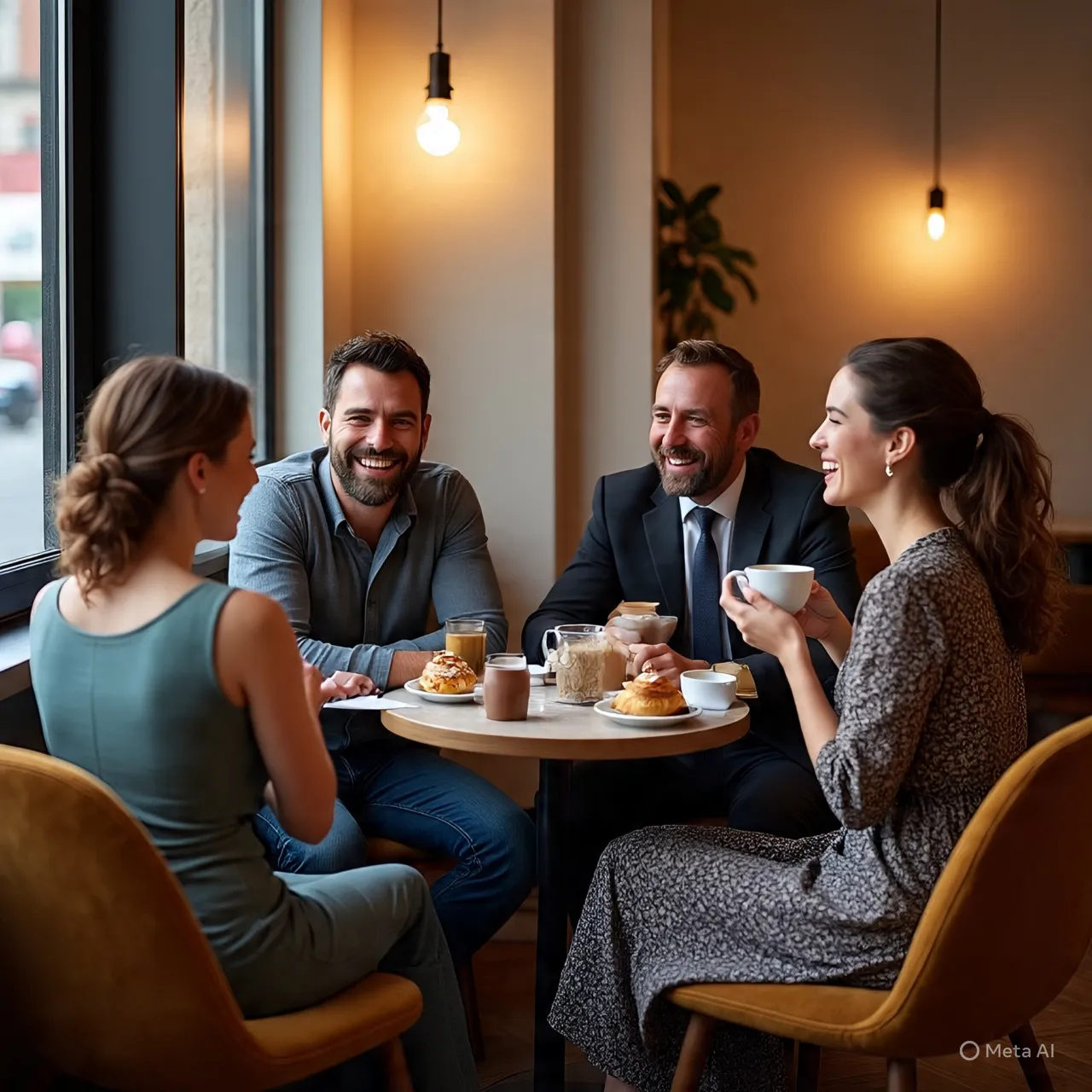 Pengertian dan Makna Caption Nongkrong di Cafe (c) Ilustrasi AI