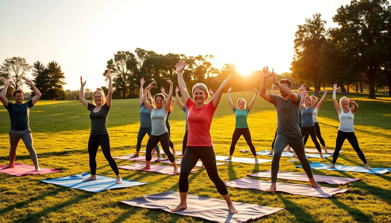 Jenis-Jenis Caption Olahraga Senam yang Populer (c) Ilustrasi AI