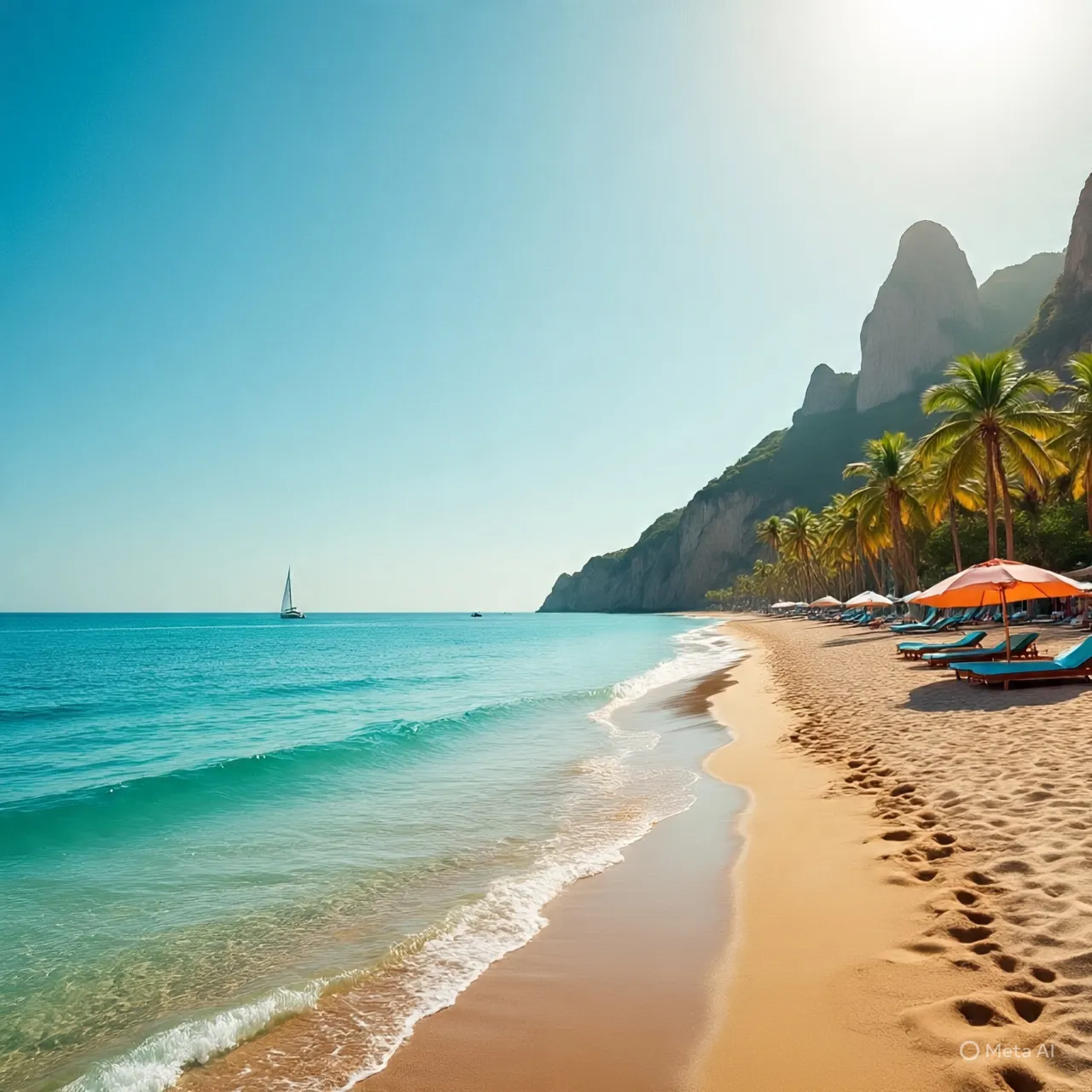 Caption Pantai Singkat dan Catchy (c) Ilustrasi AI