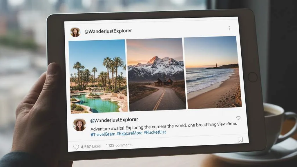 Tips Membuat Caption Perjalanan Singkat yang Menarik (c) Ilustrasi AI