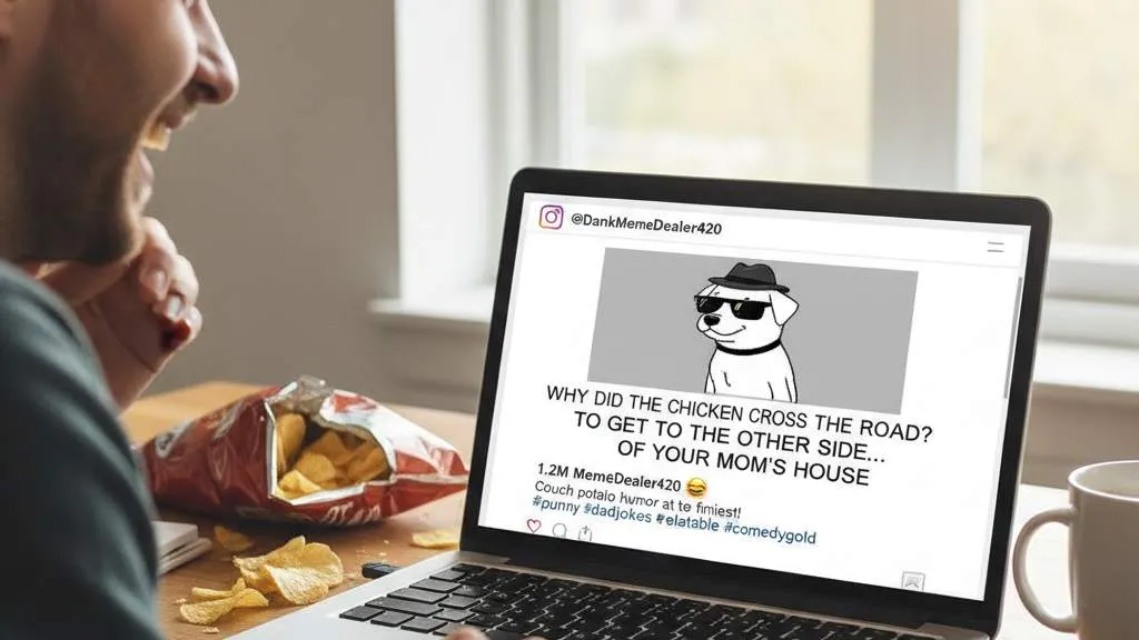 Pengertian dan Karakteristik Caption Receh Ngakak (c) Ilustrasi AI