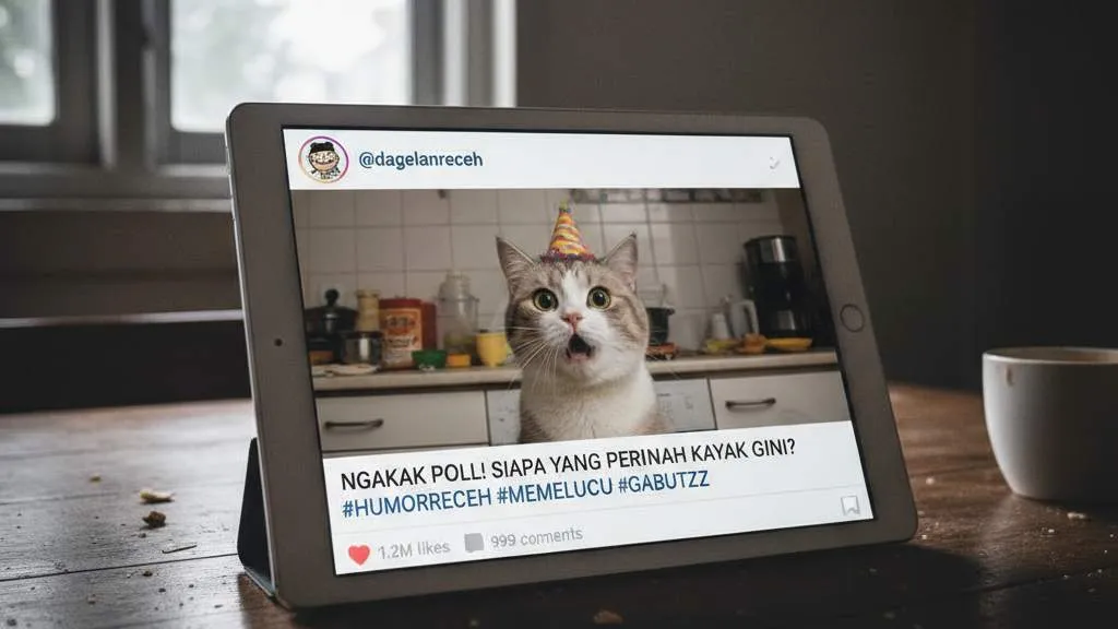 Platform Media Sosial untuk Caption Receh Ngakak (c) Ilustrasi AI