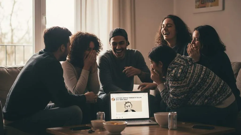 Dampak Positif Caption Receh Ngakak dalam Media Sosial (c) Ilustrasi AI