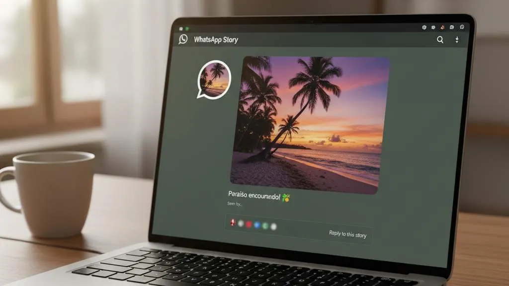 Pengaruh Caption Singkat WA terhadap Interaksi Sosial (c) Ilustrasi AI