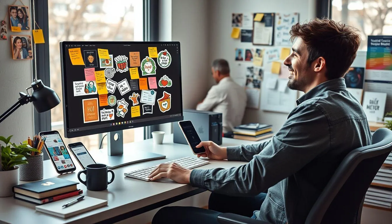 Tips Membuat Caption Stiker Lucu yang Efektif (c) Ilustrasi AI