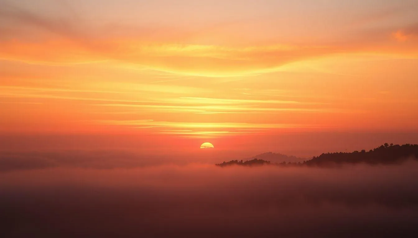 Caption Sunrise Bahasa Inggris Aesthetic dan Puitis (c) Ilustrasi AI