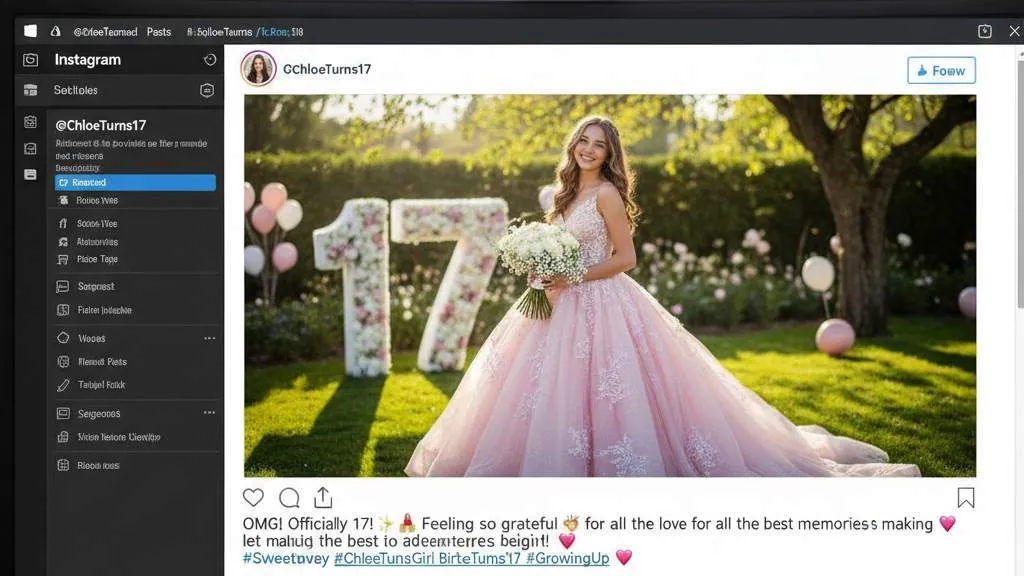 Jenis-jenis Caption Sweet Seventeen Aesthetic (c) Ilustrasi AI