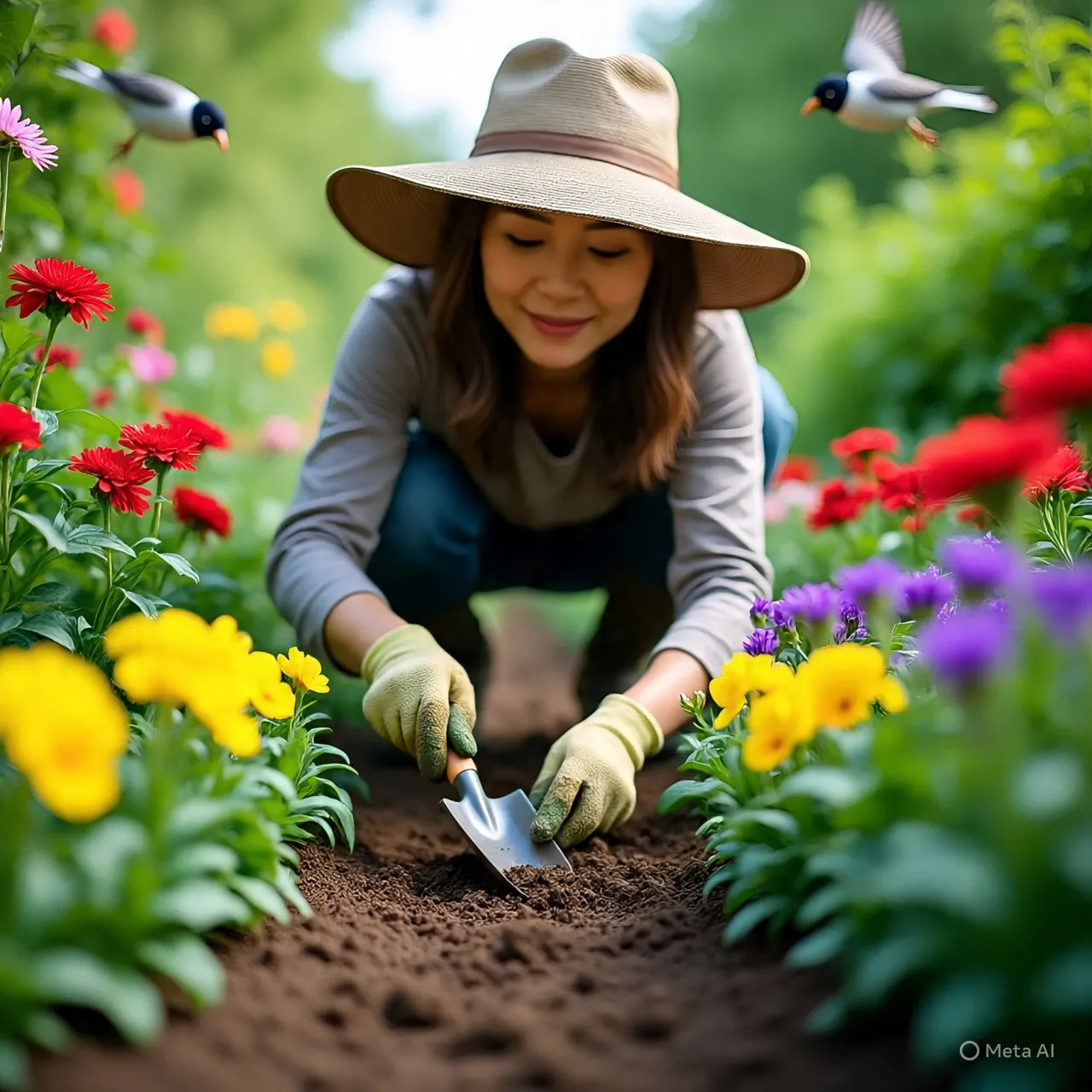 Jenis-Jenis Caption Berkebun yang Populer (c) Ilustrasi AI