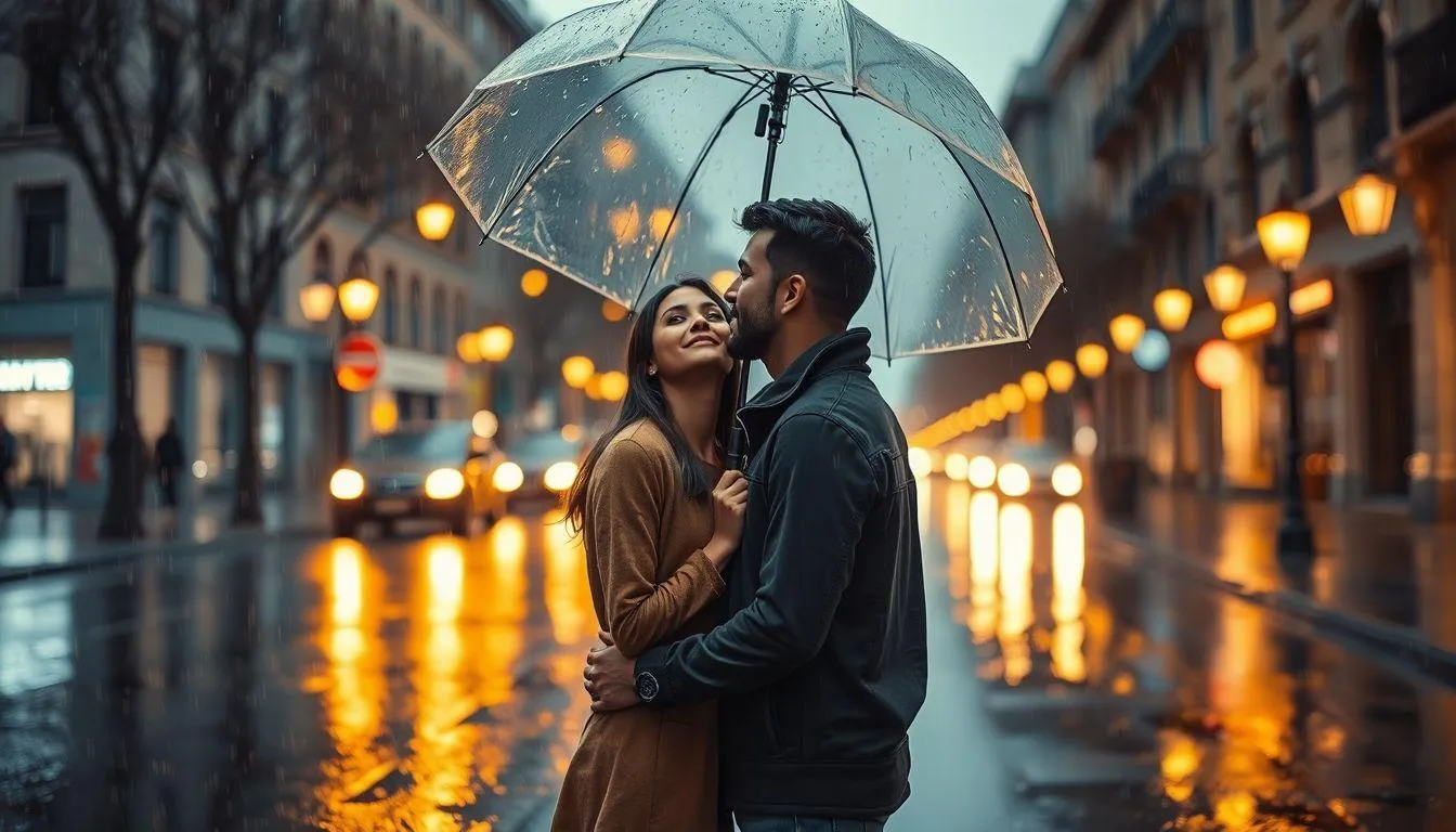 Jenis-Jenis Caption Tentang Hujan Berdasarkan Tema (c) Ilustrasi AI