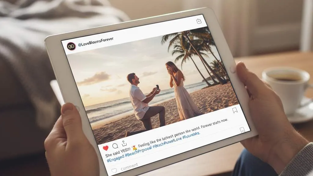 Inspirasi Caption Tunangan Aesthetic dalam Berbagai Bahasa (c) Ilustrasi AI