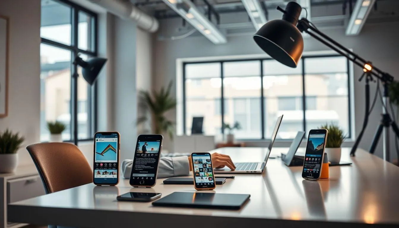 Platform Media Sosial dan Strategi Penggunaan Caption (c) Ilustrasi AI