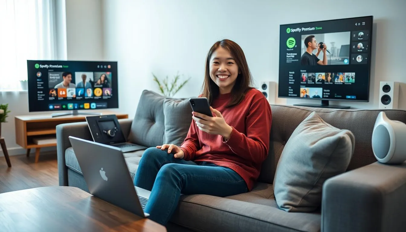 Aktivasi Spotify Premium di Berbagai Perangkat (c) Ilustrasi AI