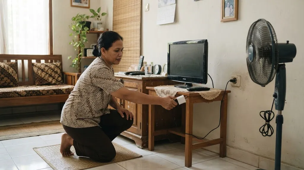 Cabut Steker Saat Alat Tidak Digunakan. (AI Generated)