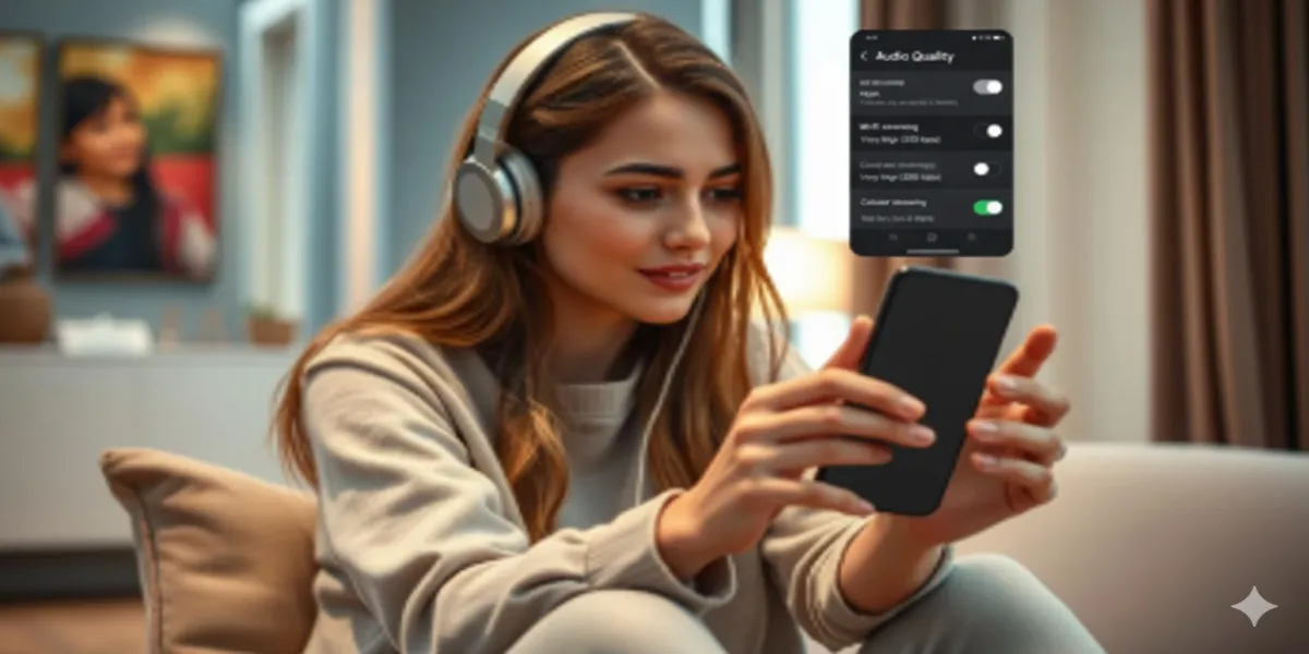 Pengaturan Kualitas Audio di Spotify (c) Ilustrasi AI