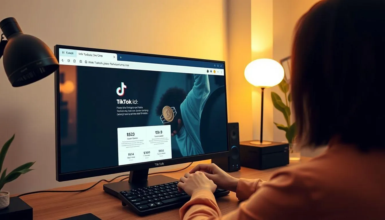 Pembelian Koin TikTok via Website Desktop (c) Ilustrasi AI