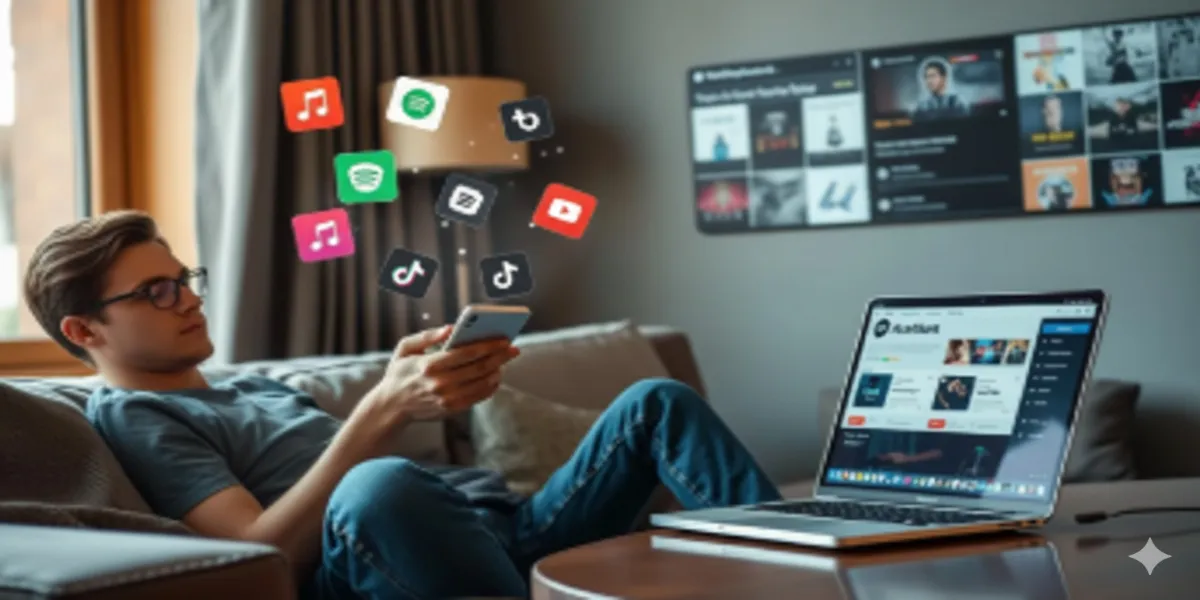 Memahami Bisnis Penjualan Akun Spotify (c) Ilustrasi AI