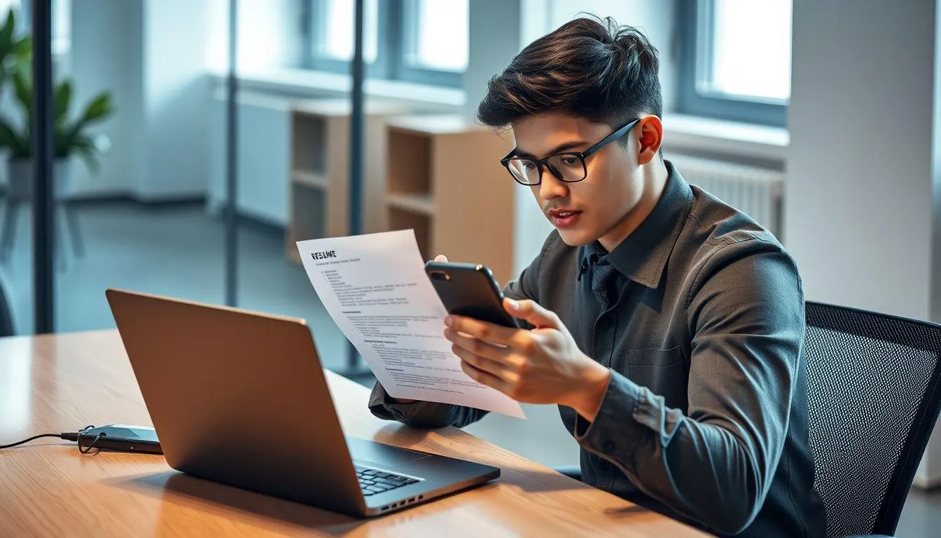 Kesalahan Umum dalam Membuat CV di HP (credit:Image by AI)