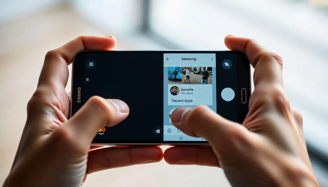 Cara Mengaktifkan Split Screen Melalui Recent Apps (c) Ilustrasi AI