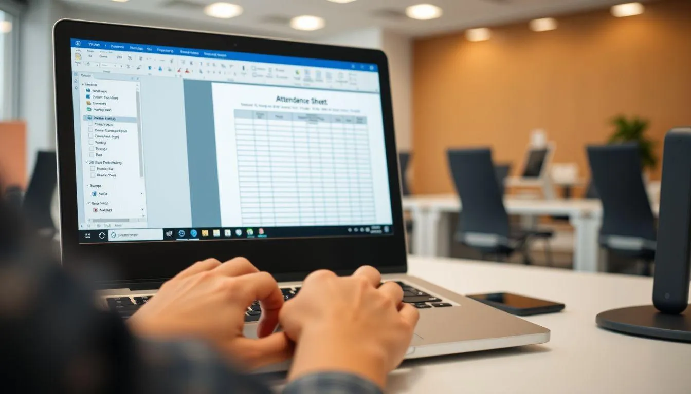 Metode Dasar: Membuat Daftar Hadir dengan Tabel (c) Ilustrasi AI