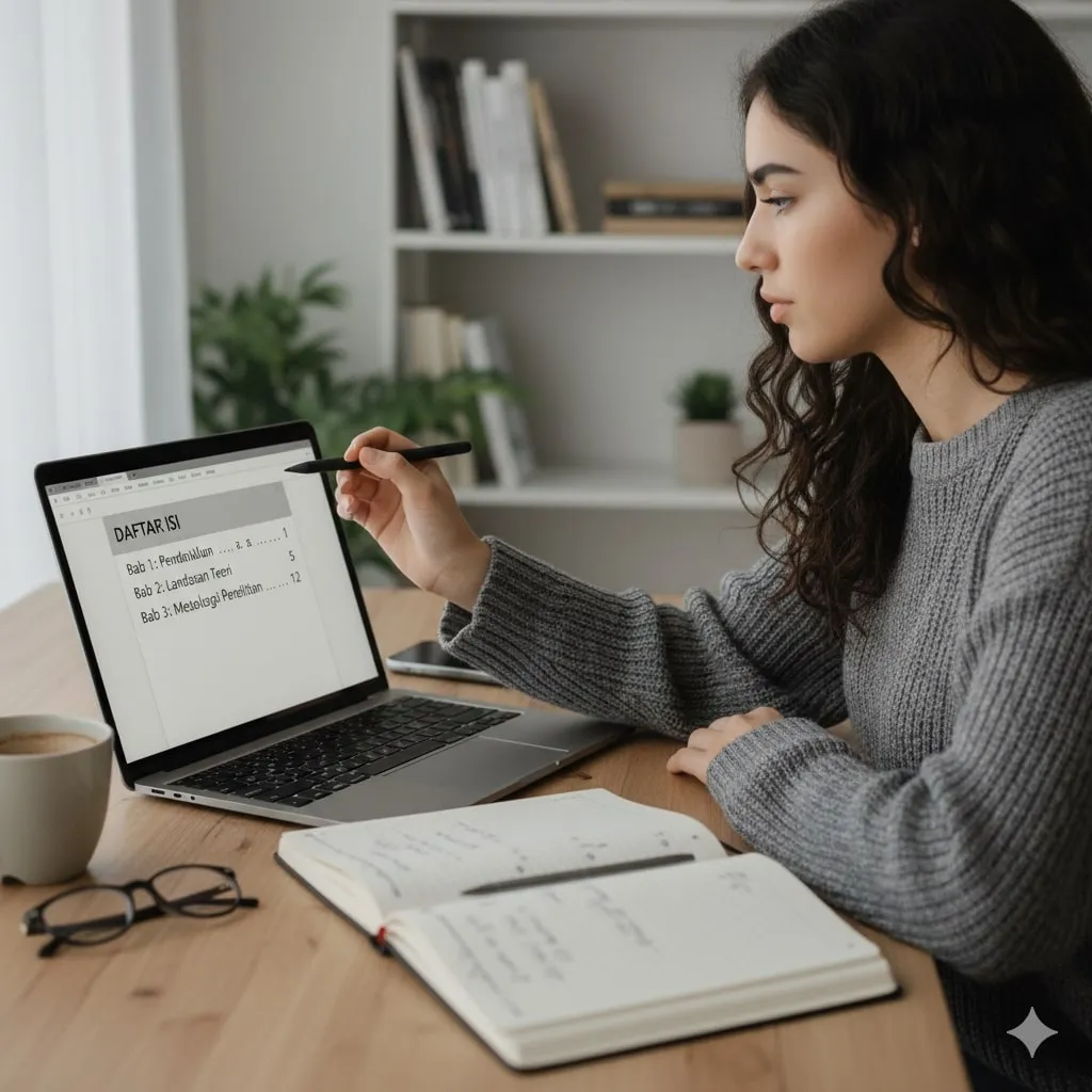 Mengatasi Masalah Umum dalam Daftar Isi Manual (c) Ilustrasi AI