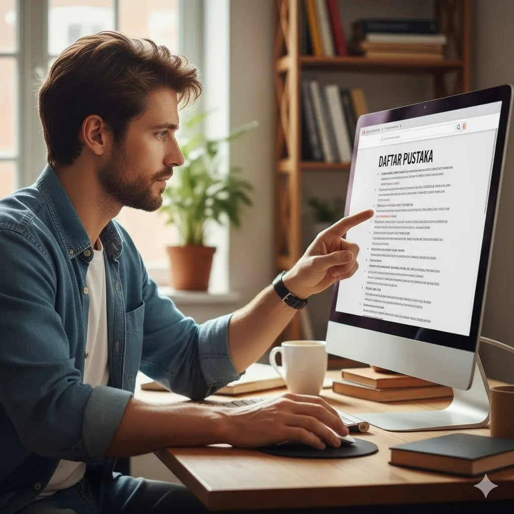 Format APA untuk Daftar Pustaka Website (c) Ilustrasi AI