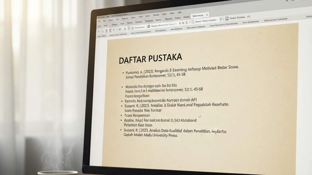 Pengertian dan Fungsi Daftar Pustaka dalam Karya Ilmiah (c) Ilustrasi AI