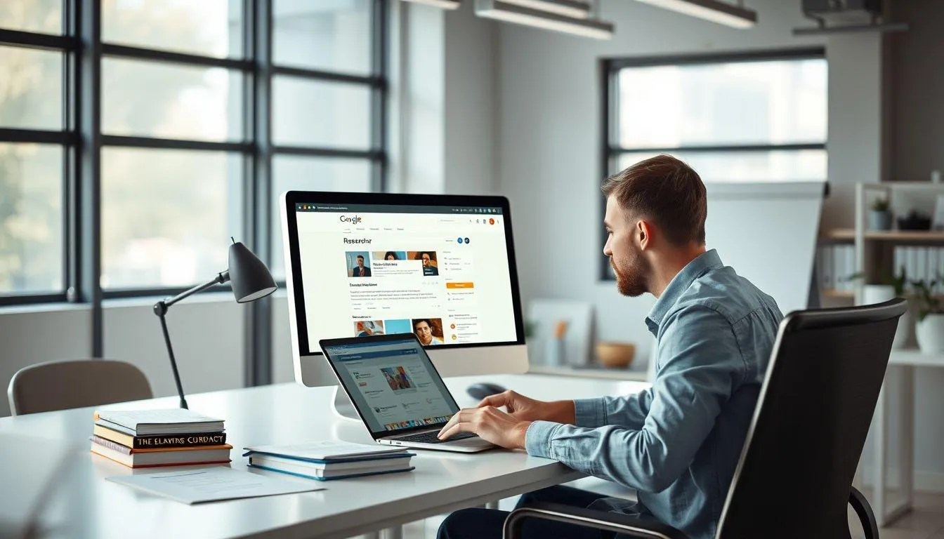 Menggunakan Google Scholar untuk Daftar Pustaka Otomatis (c) Ilustrasi AI