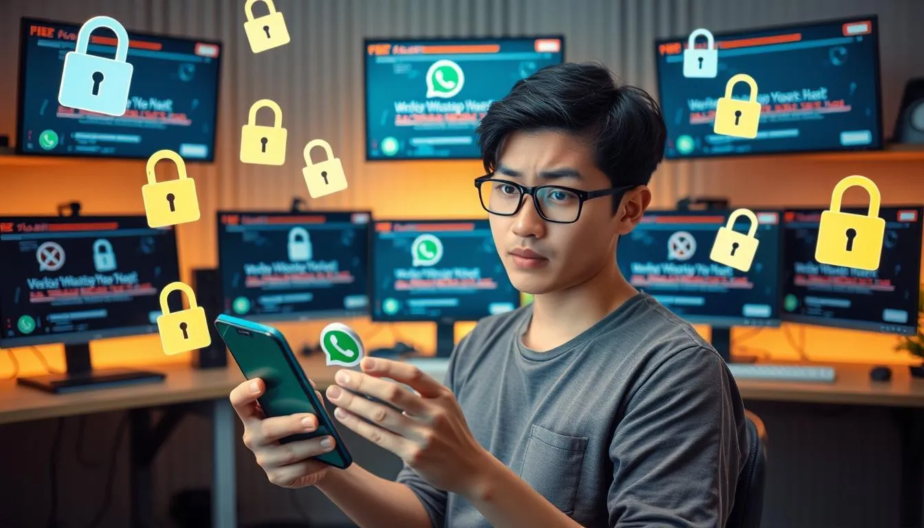 Keamanan dan Risiko Menggunakan WhatsApp Tanpa Nomor Pribadi (c) Ilustrasi AI