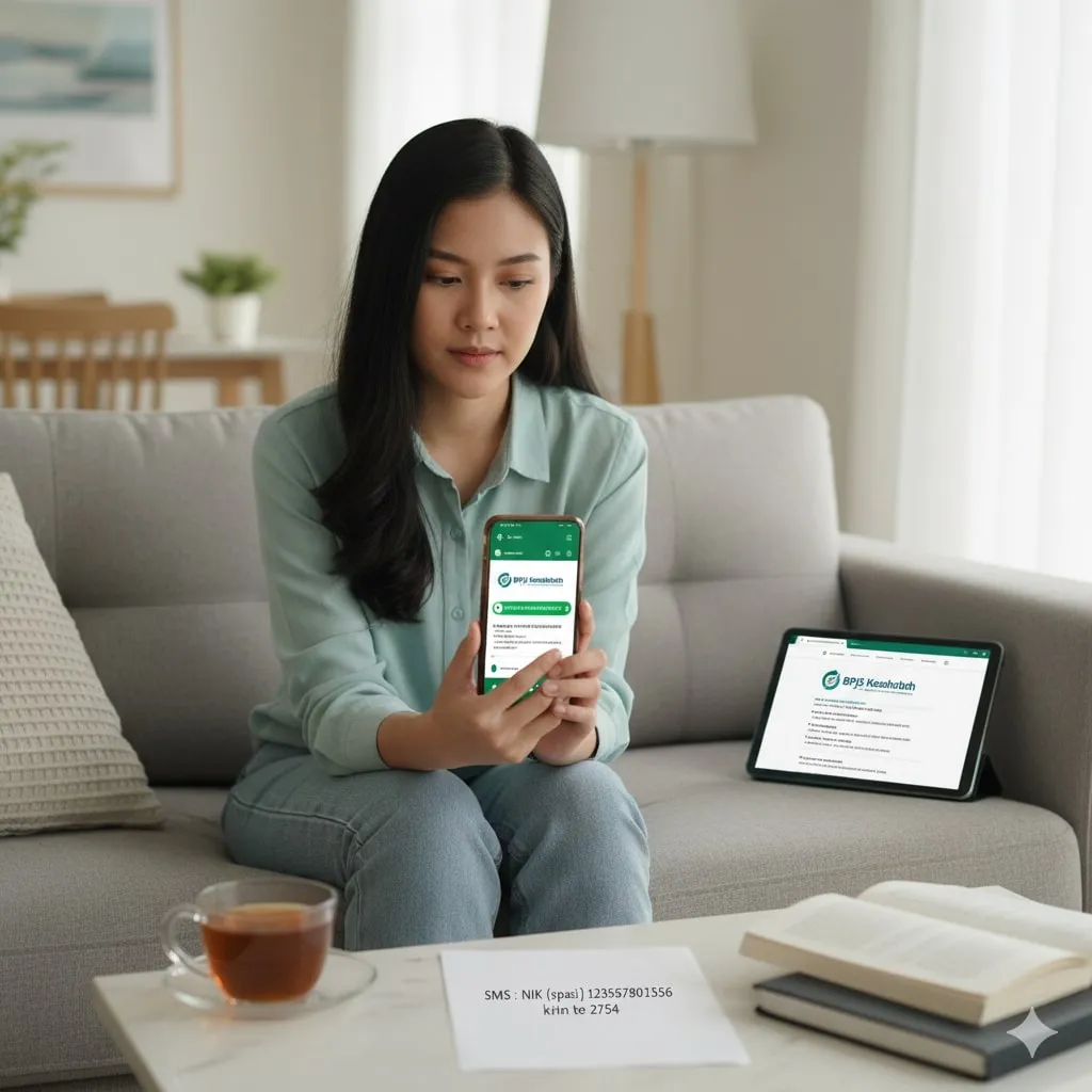Cara Cek BPJS Online Via WhatsApp dan SMS (c) Ilustrasi AI
