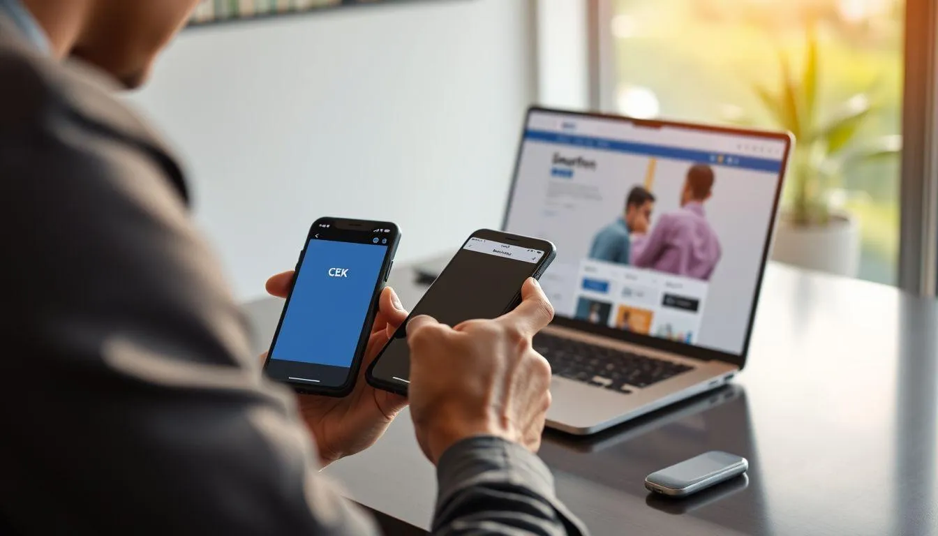 Pengecekan Data Via SMS dan Website (credit:Image by AI)